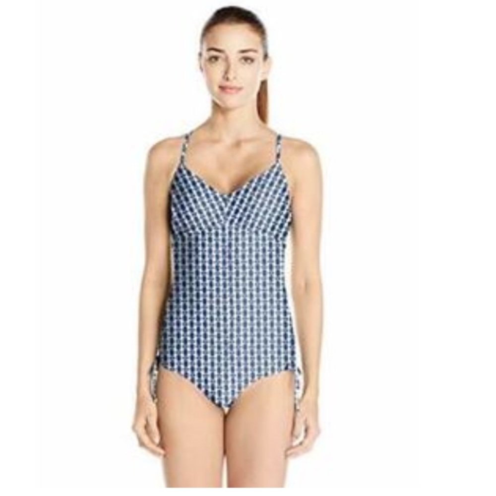 prAna Moorea One Piece Swimsuit, Indigo Santorini